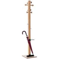 Porte manteaux en bois massif avec 8 patères rond - EasyCloth