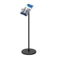 Porte brochures A4 sur pied en acier Noir - Manutan Expert