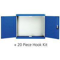 Armoire murale Cubio portes perforées avec accessoires - Bott