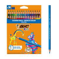 Etui 36 crayons couleurs assorties évolution écolutions - Bic thumbnail image