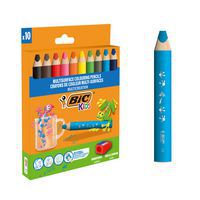Etui 10 crayons de couleurs triangulaires 3 en 1 Ø 14.8mm - Bic thumbnail image