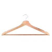 Cintre avec porte-pantalon en bois naturel - Lot de 5 - Vepabins