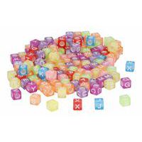 Bocal 1000 perles plastique cubes lettres transparentes thumbnail image 3