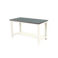 Établi Cubio avec tablette fixe - Largeur 150 cm - Linoléum
