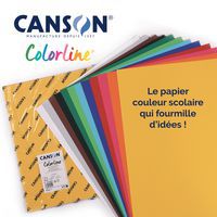 Main 25 feuilles colorline 50x65 150g 12 couleurs assorties - Canson thumbnail image
