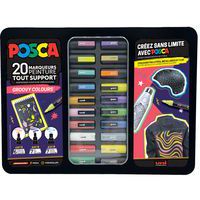 Mallette 20 marqueurs Groovy Colour couleurs festives - Posca thumbnail image