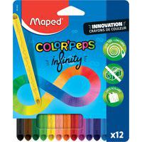 Etui 12 crayons de couleurs SCHOOL'PEPS INFINITY sans déchet thumbnail image 2