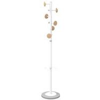 Portemanteau Music en acier Blanc - 6 patères bois