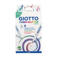 Etui 8 feutres paillettes couleurs pastel assorties glitter - Giotto thumbnail image
