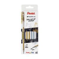Pochette 6 stylos bille encre gel - Pentel thumbnail image