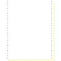 Feuilles listing autocop. blanc/jaune 240x12 2plis bande détachable
