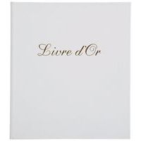 Livre d'or Balacron avec titre pages blanches simili-cuir