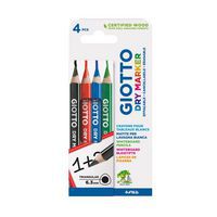 Etui 4 crayons dry marker couleurs assorties - Giotto thumbnail image