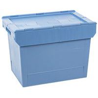 Bac de rangement bleu en plastique - 72L. Colour: blue, Fr