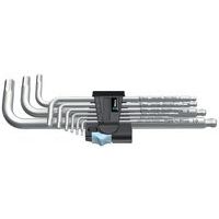 Jeu De 9 Clés Coudées Wera 3950/9 Hex-Plus Multicolour HF Inox – Métrique, Acier Inoxydable, Fonction Retenue, Tête Sphérique