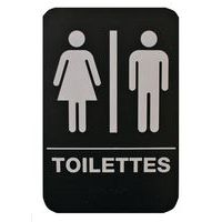 Plaque de signalisation Toilettes mixtes - PVC rigide