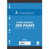 Etui 50 copies doubles 200 pages 70g A4 perforées 5x5 - Conquerant thumbnail image