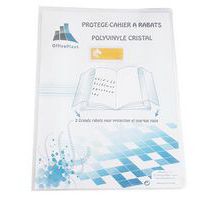 Protège-cahier A4 plastique 2 rabats cristal 16/100e incolore - Purple thumbnail image