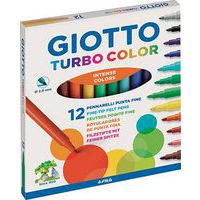 Etui carton 12 feutres assortis turbocolor pointe 2,8 mm - Giotto thumbnail image