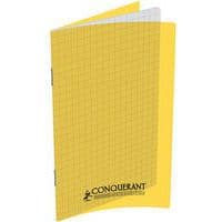 Carnet piqué 11x17cm 96 pages 5x5 polypropylène jaune - Conquerant thumbnail image