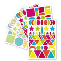 Pochette 20 planches gommettes formes géométriques assorties - Maildor thumbnail image