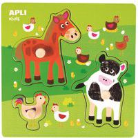 Lot de 3 puzzles encastrement les animaux - Apli Kids thumbnail image