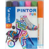 Set 6 marqueurs pintor pointe fine couleurs funs - Pilot thumbnail image
