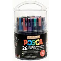 Seau 26 markers couleurs festives et pointes assorties - Posca thumbnail image