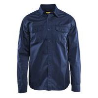 Chemise twill avec boutons en plastique, poignets finition bords cotes
