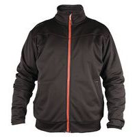 Sweat zippé noir/rouge