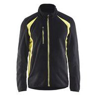 Veste micropolaire noir/jaune fluorescent