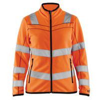 Veste micropolaire haute visibilité femme orange fluorescent