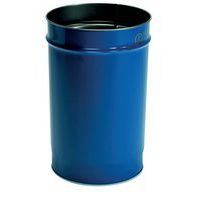 Fût 60L acier avec couvercle - Ouverture totale et vernis intérieur