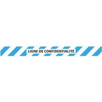 Bande adhésive de confidentialité hachuré avec texte