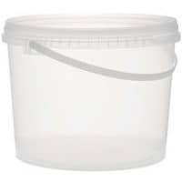 empilable Seau de 10 litres avec couvercle avec kit de partage des aliments quantité : 5 blanc 