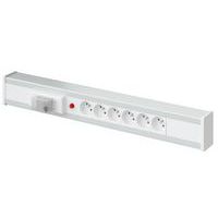 Bandeau électrique incliné 6 prises 2 phases Terre + disjoncteur
