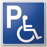 Panneau parking avec pictogramme handicapé