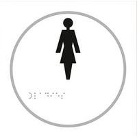 Panneau en relief et en braille - femme - Intérieur