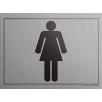 Plaque gravée WC picto femme
