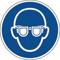 Panneau obligation - Lunettes de protection - Adhésif - Manutan Expert