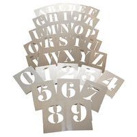 Pochoir en aluminium lettres et chiffres 10 cm