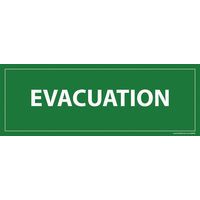 Panneau évacuation
