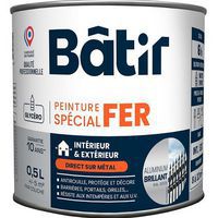 Peinture antirouille spécial fer Brillant -0,5 L - Batir