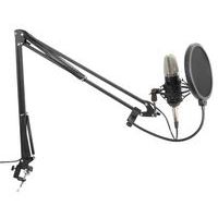 Ensemble micro de studio avec pied et filtre anti-pop