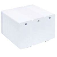 Tricarte perforées sécables PVC blanches - Lot de 100 - Sogedex