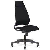 Siège de Bureau Kenari, Dossier en Tissu Noir - Nowy Styl