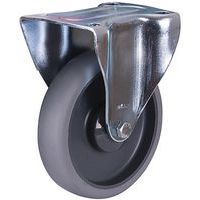 Roulette fixe à bandage en caouthouc thermoplastique, 125 x 32 mm