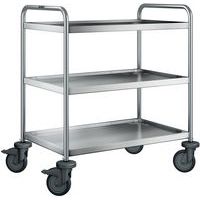 Chariot de service SW 8 x 5-3 avec roues en plastique_Blanco