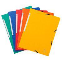 Lot de 10 chemises à élastiques carte lustrée - Exacompta
