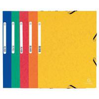 Lot de 10 chemises à élastiques 3 rabats carte lustrée -Exacompta